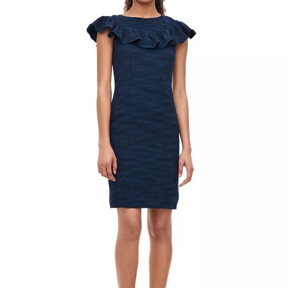 Rebecca Taylor Tweed Ruffle Dress